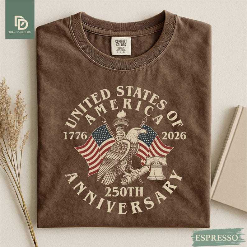USA 250th Anniversary Comfort Colors Shirt, USA Flag Vintage T-Shirt, Usa 250th anniversary Independence Day Tee, 4th of July Patriotic Gift