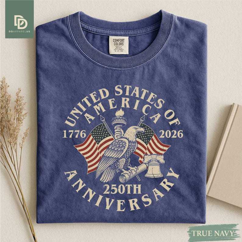 USA 250th Anniversary Comfort Colors Shirt, USA Flag Vintage T-Shirt, Usa 250th anniversary Independence Day Tee, 4th of July Patriotic Gift