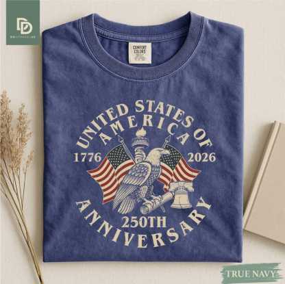 USA 250th Anniversary Comfort Colors Shirt, USA Flag Vintage T-Shirt, Usa 250th anniversary Independence Day Tee, 4th of July Patriotic Gift