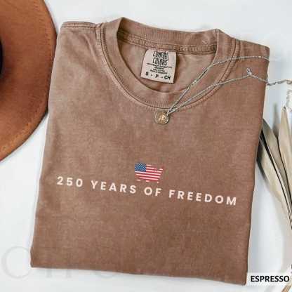 250 Years Of Freedom Shirt USA Anniversary Shirt Freedom Tee American 250 Merchandise 4th of July Shirt Youth-Adult XS-3XL