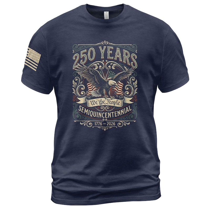 Retro 250th Anniversary of The United States Shirt, USA Independence Day T shirt, Semiquincentennial 1776 2026, American Flag Patriots Gifts