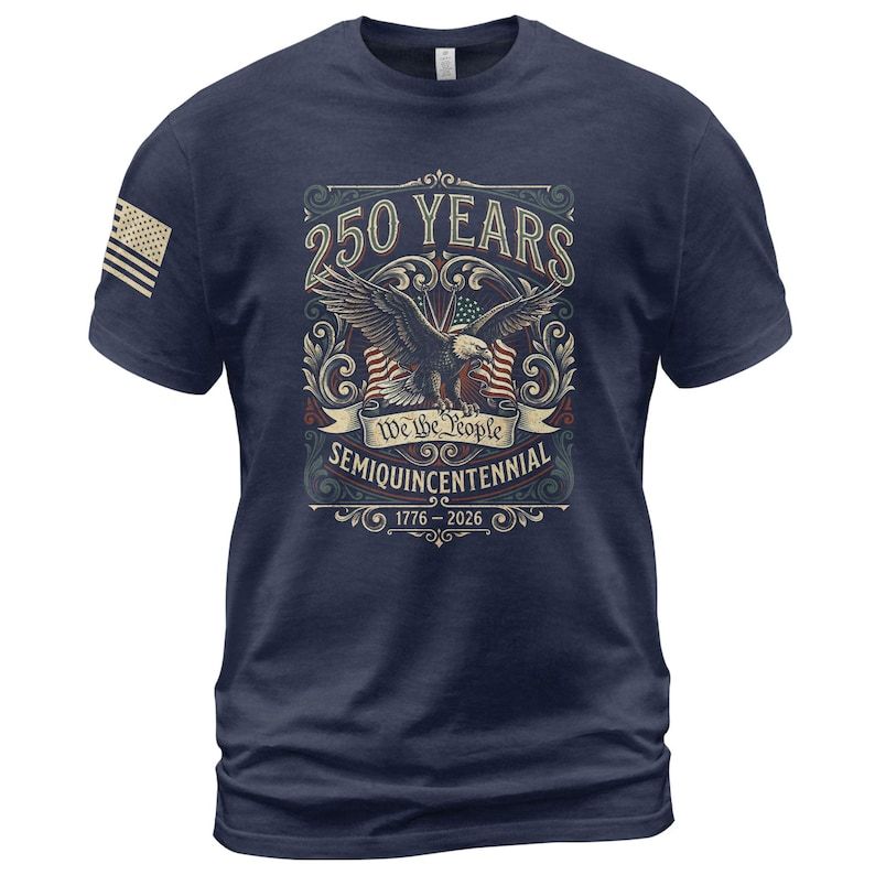 Retro 250th Anniversary of The United States Shirt, USA Independence Day T shirt, Semiquincentennial 1776 2026, American Flag Patriots Gifts