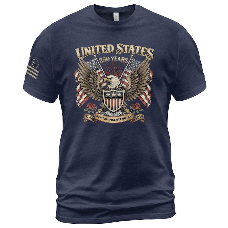 Retro 250th Anniversary of The United States Shirt, USA Independence Day T shirt, Semiquincentennial 1776 2026, American Flag Patriots Gifts