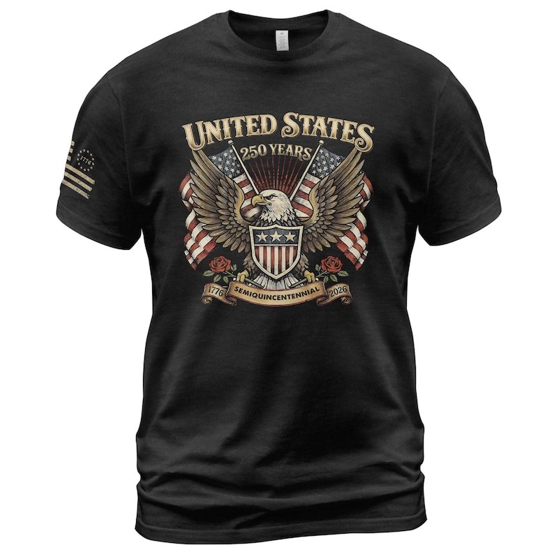 Retro 250th Anniversary of The United States Shirt, USA Independence Day T shirt, Semiquincentennial 1776 2026, American Flag Patriots Gifts
