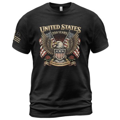 Retro 250th Anniversary of The United States Shirt, USA Independence Day T shirt, Semiquincentennial 1776 2026, American Flag Patriots Gifts