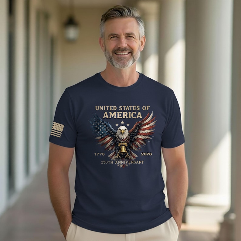 Retro 250th Anniversary of The United States Shirt, USA Independence Day T shirt, Semiquincentennial 1776 2026, American Flag Patriots Gifts