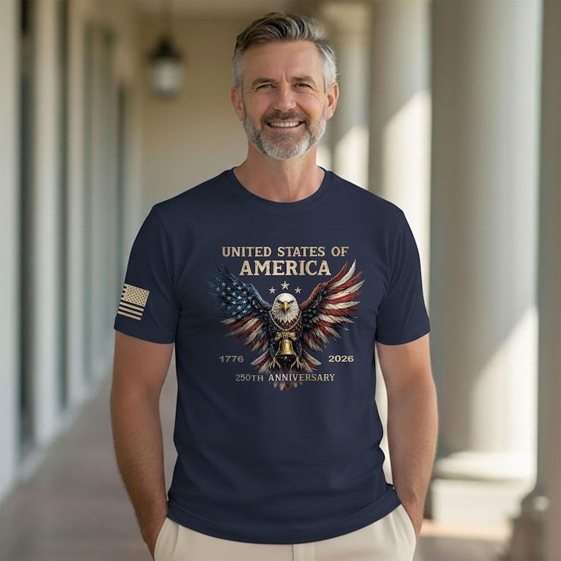 Retro 250th Anniversary of The United States Shirt, USA Independence Day T shirt, Semiquincentennial 1776 2026, American Flag Patriots Gifts