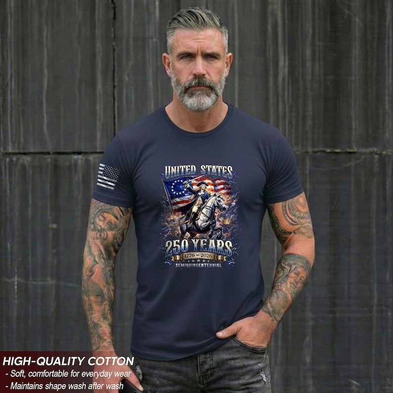 Retro 250th Anniversary of The United States Shirt, USA Independence Day T shirt, Semiquincentennial 1776 2026, American Flag Patriots Gifts