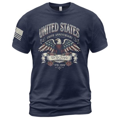 Retro 250th Anniversary of The United States Shirt, USA Independence Day T shirt, Semiquincentennial 1776 2026, American Flag Patriots Gifts