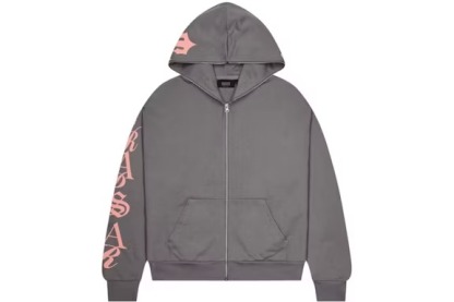 Trapstar Script 2.0 Hoodie grey pink