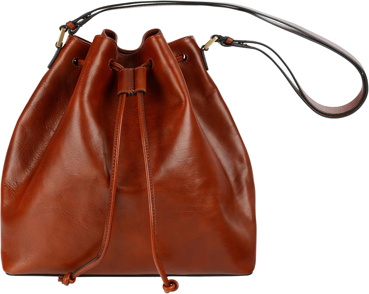Time Resistance sac seau femme en cuir pleine fleur - sac à main artisanal italien - sac épaule doublure coton-Lamiahaven