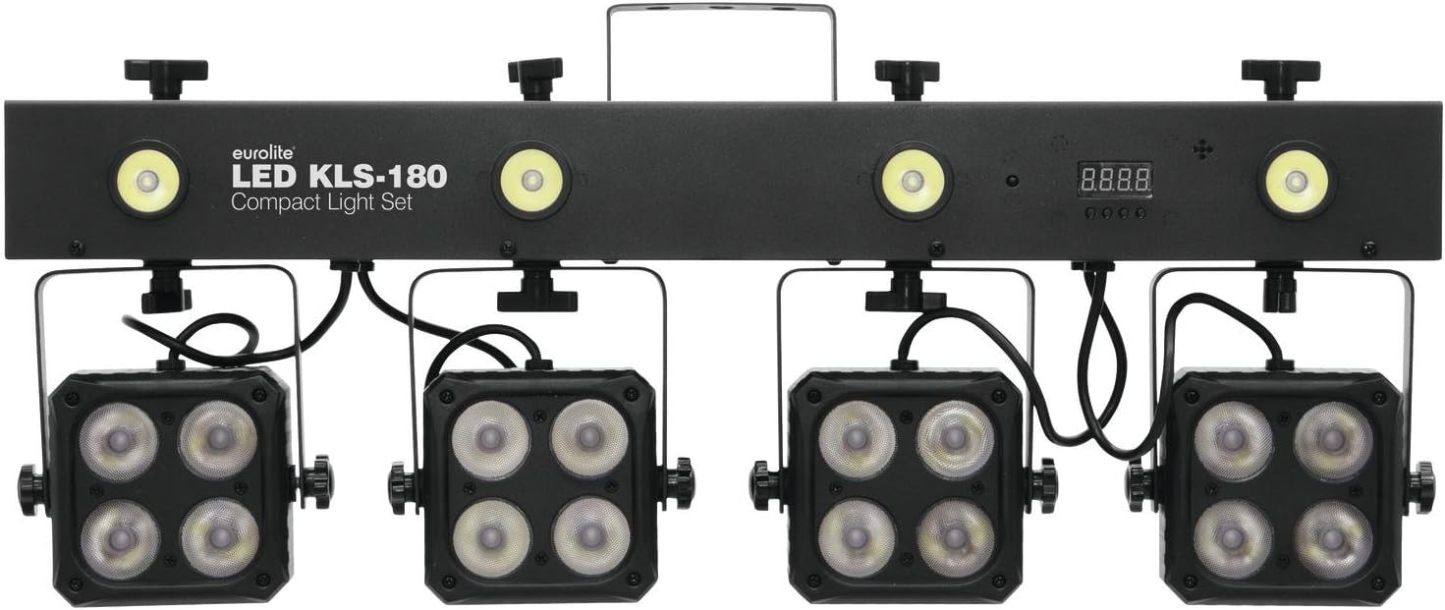 Eurolite LED KLS 180 - compact light set noir - jeu de spots et effets LED multicolore pour scène DJ soirée-Lamiahaven