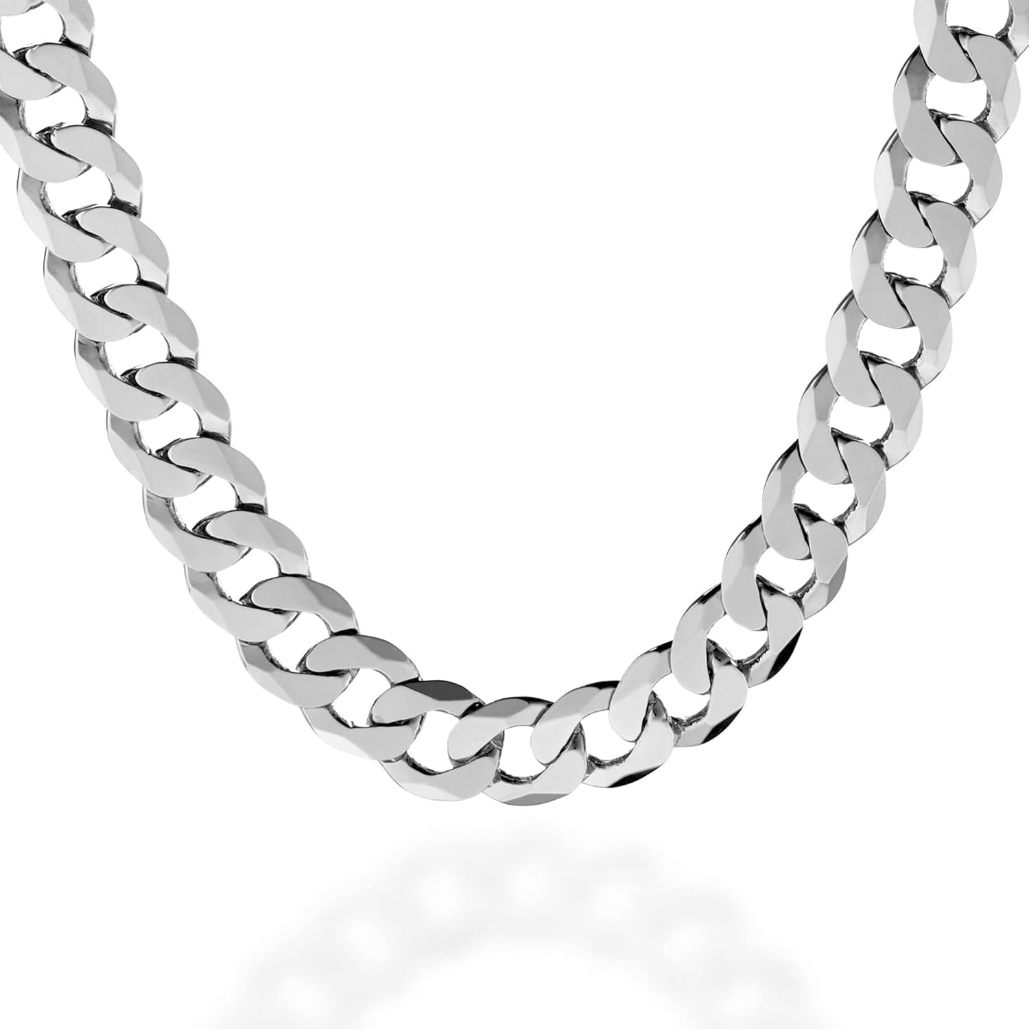 QUADRI collier cubain diamant argent 925 - chaîne 12 mm homme femme - bijou Made in Italy super brillant-Lamiahaven