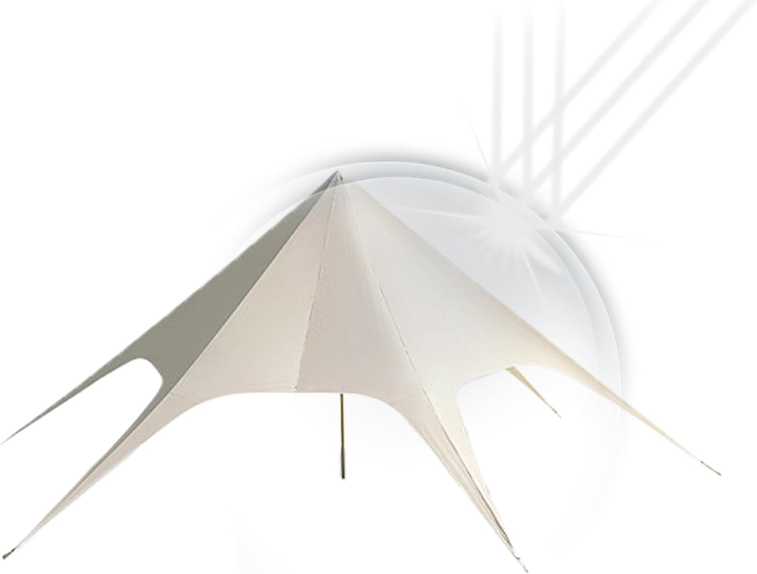 Auvent de camping beige jaune - abri pare soleil imperméable avec protection UVF50 - tente pique nique randonnée voyage-Lamiahaven