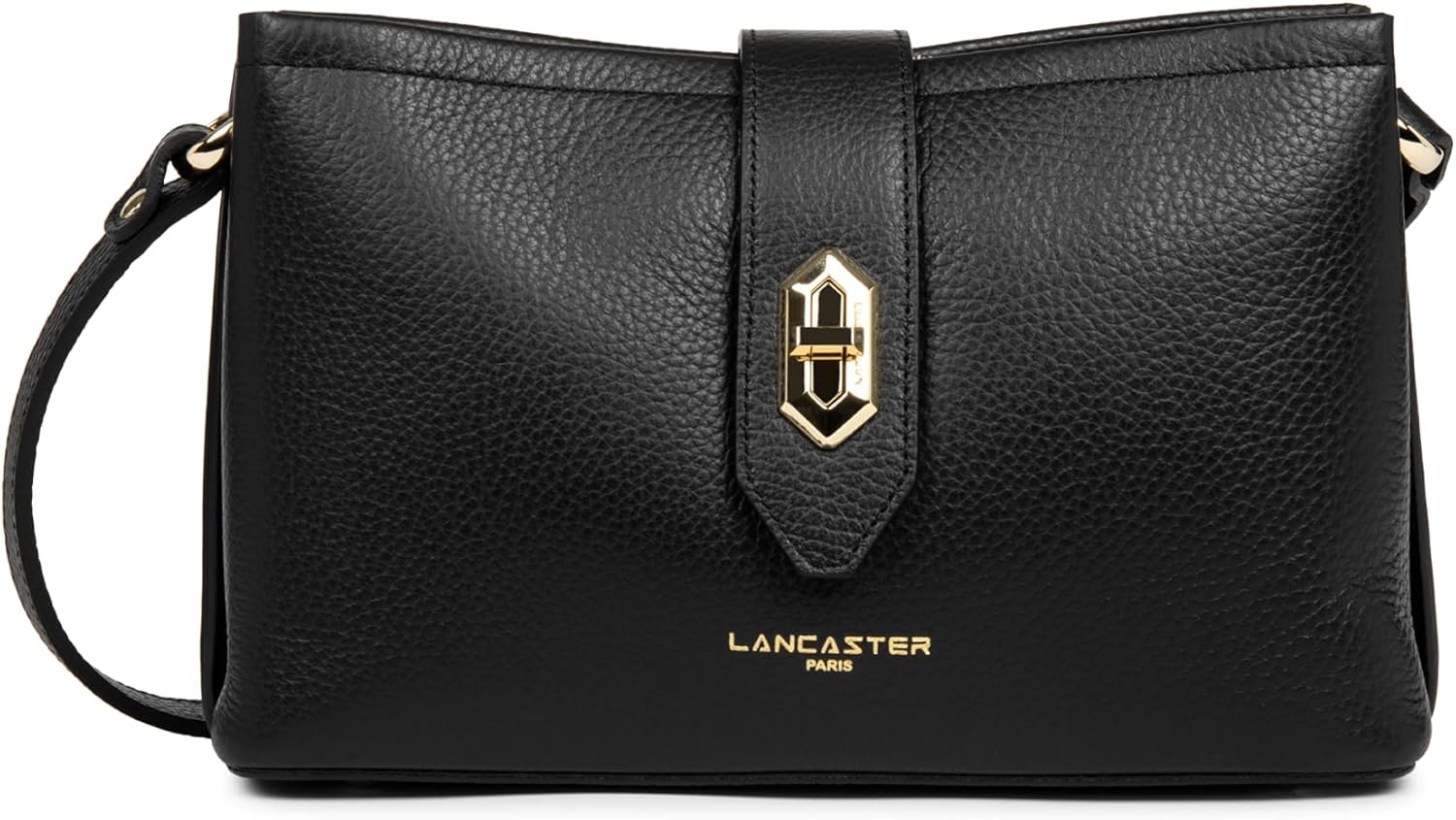 Sac trotteur Lancaster Top Double - cuir véritable - fermeture éclair - doublure cuir - fabriqué en France-Lamiahaven