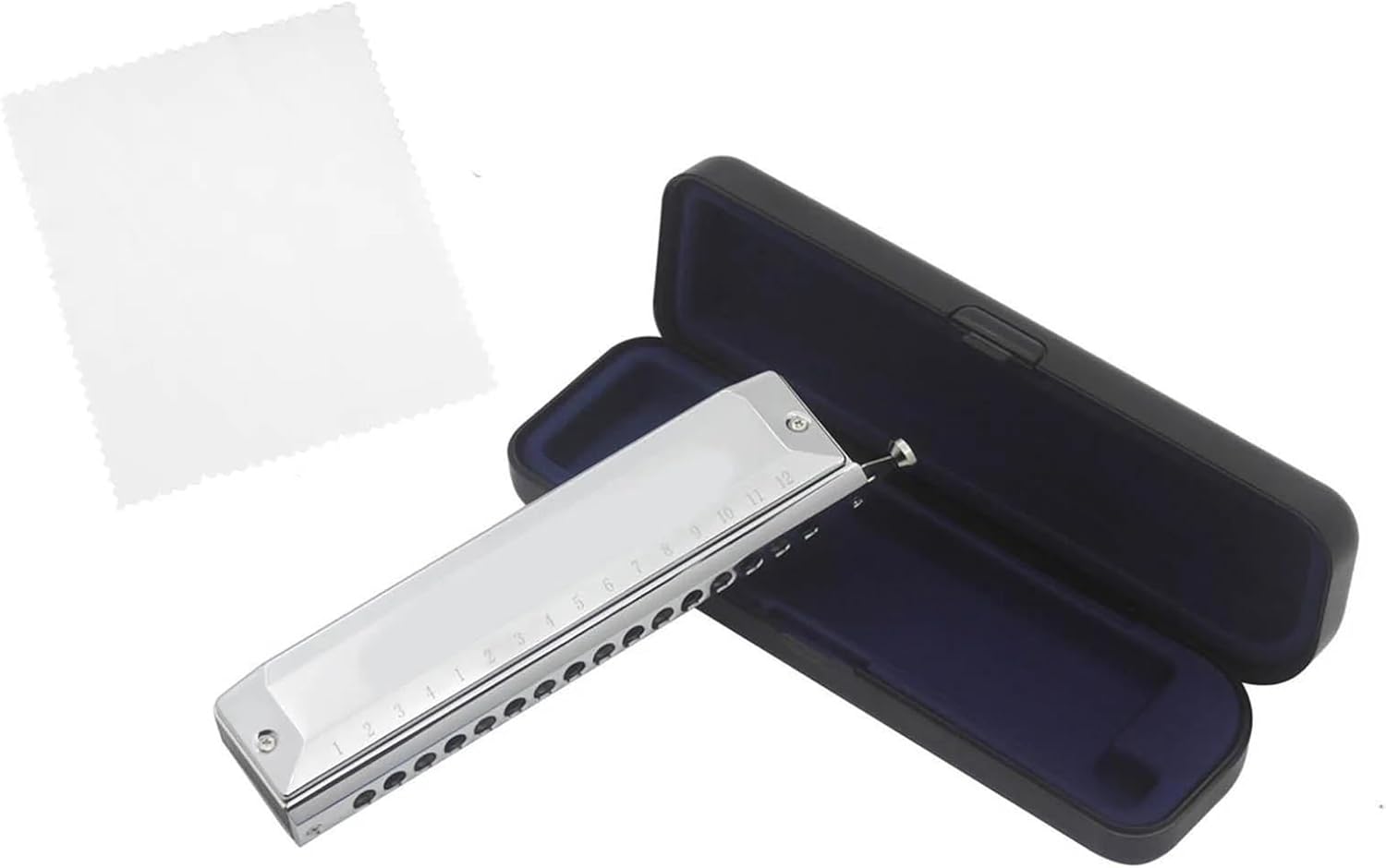 Harmonica chromatique professionnel DVCSDE 16 trous - 64 notes en do - instrument portable débutant-Lamiahaven