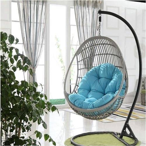 Coussin pour chaise hamac oeuf - balancelle rotin intérieur extérieur - accessoire déco confortable-Lamiahaven
