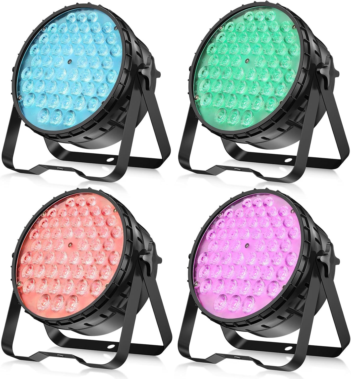 BETOPPER - lot de 4 projecteurs de scène LED 200 W - lumière PAR DMX RGBW pour DJ mariage bar et festival-Lamiahaven