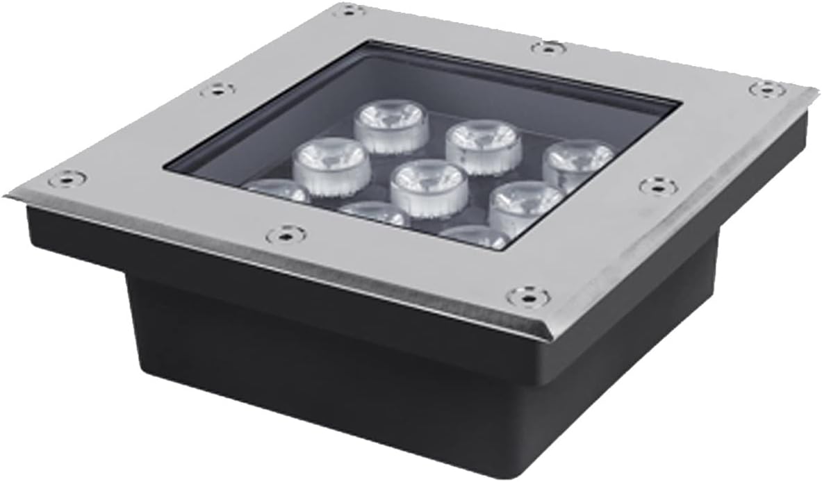Spot encastré extérieur carré - blanc chaud - aluminium antirouille - IP67 - 36 W DC12V-Lamiahaven
