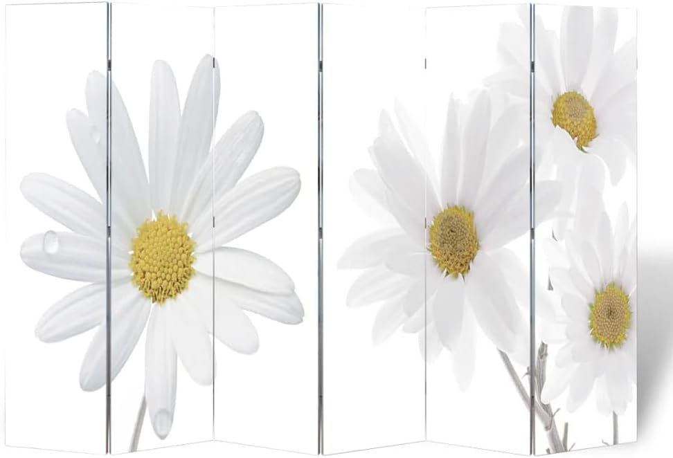 Paravent décor fleur 217 cm hauteur 170 cm - séparateur bois multicolore - écran intimité chambre maison-Lamiahaven