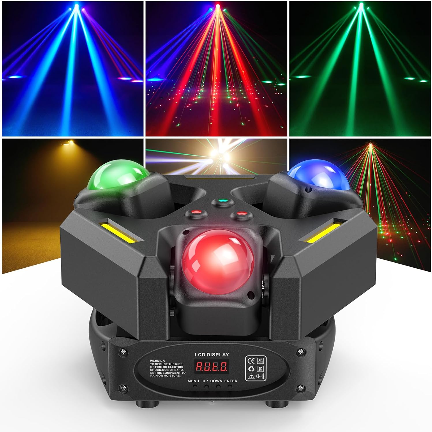 Lyre LED 150 W - moving head RGBW stroboscope - jeu de lumière disco DMX pour scène DJ club bar-Lamiahaven