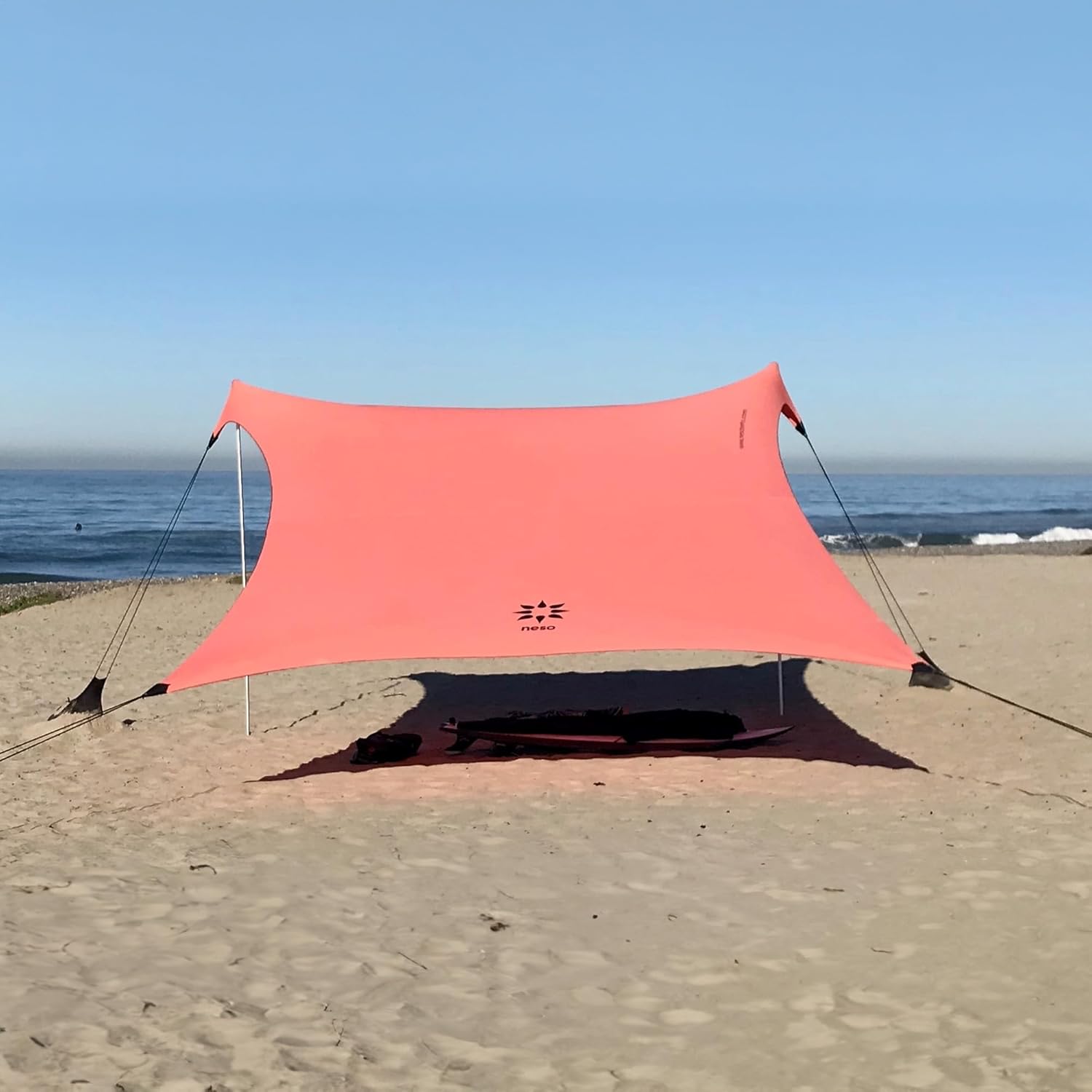 Tente de plage Neso Gigante - abri corail 3,4 m par 3,4 m - hauteur 2,5 m - UPF 50 plus-Lamiahaven