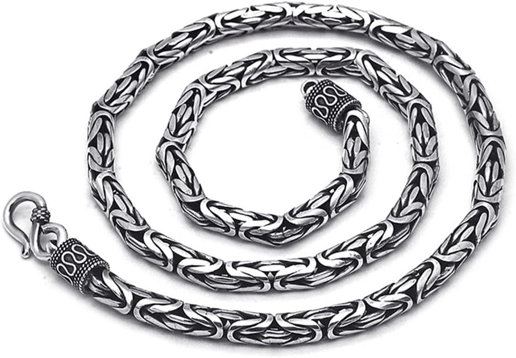 Collier TYMONT homme - chaîne argent sterling 925 - style byzantin italien - bijou hip hop-Lamiahaven
