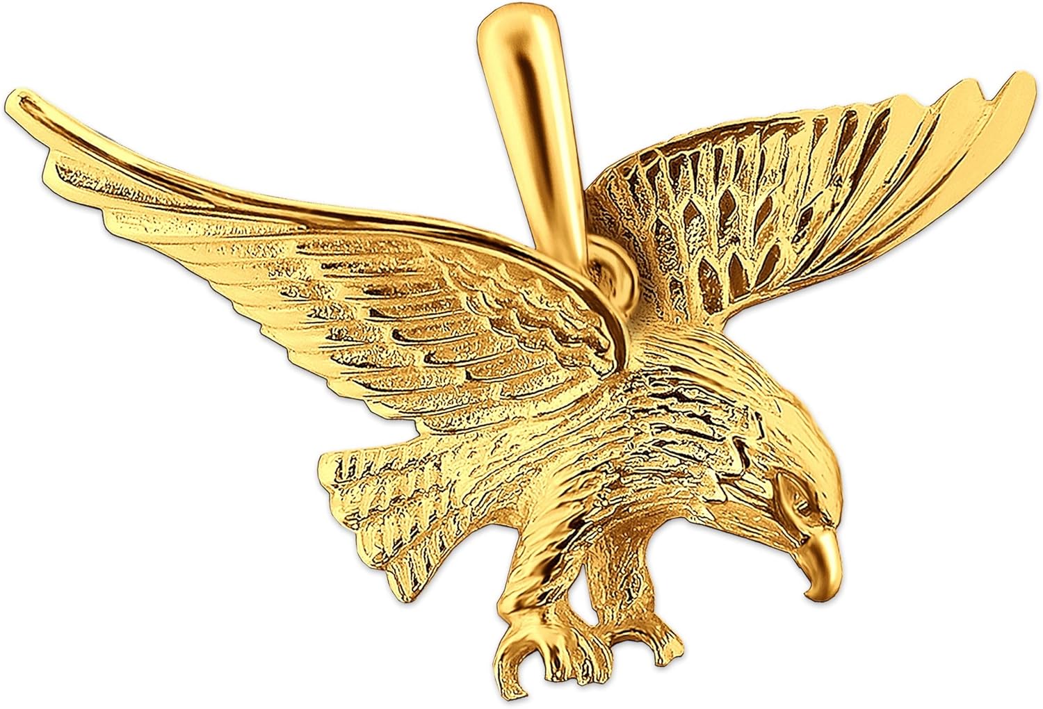 Pendentif homme CLEVER SCHMUCK - grand aigle or jaune 333 8 carats - finition brillante - sans gemme-Lamiahaven