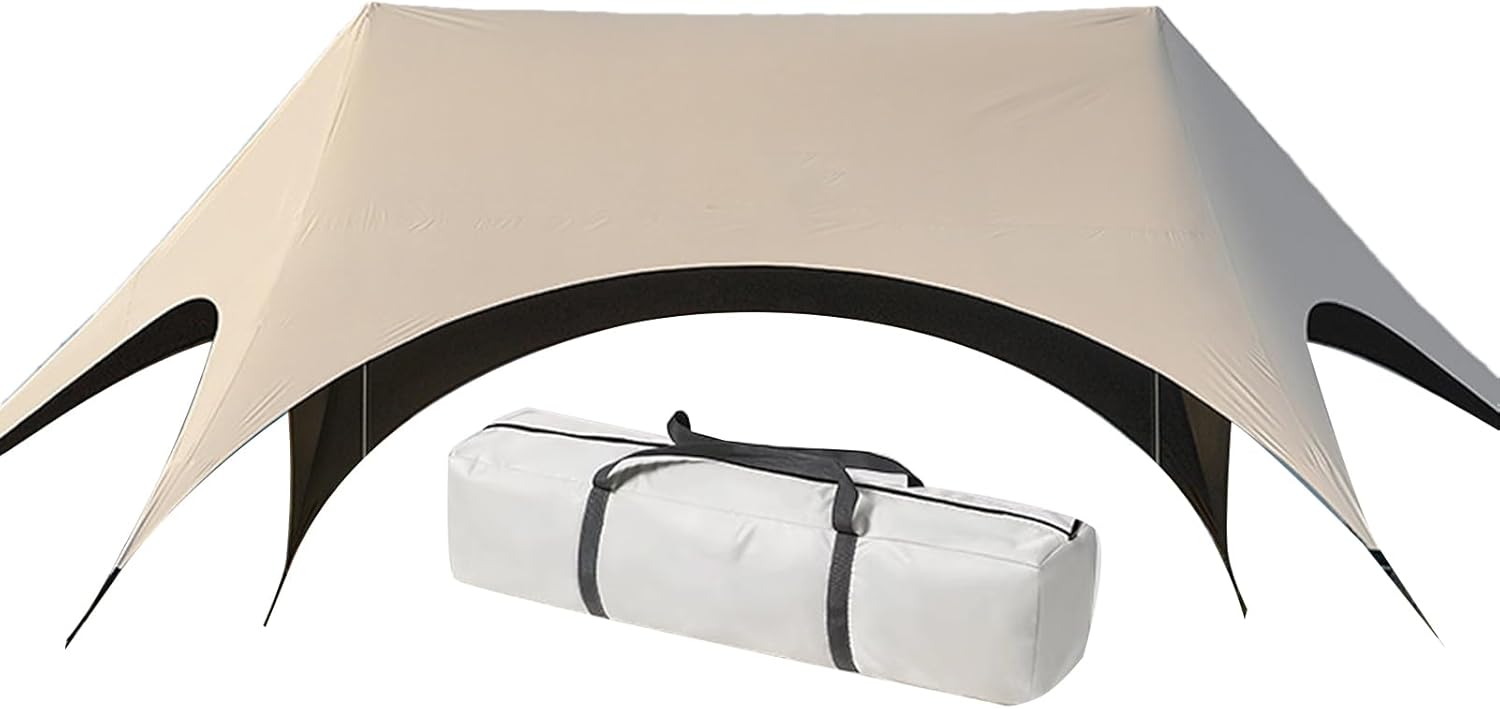Hitburu voile ombrage extérieur - ombrelle camping rapide - abri pliable robuste pour pique nique piscine plage jardin-Lamiahaven