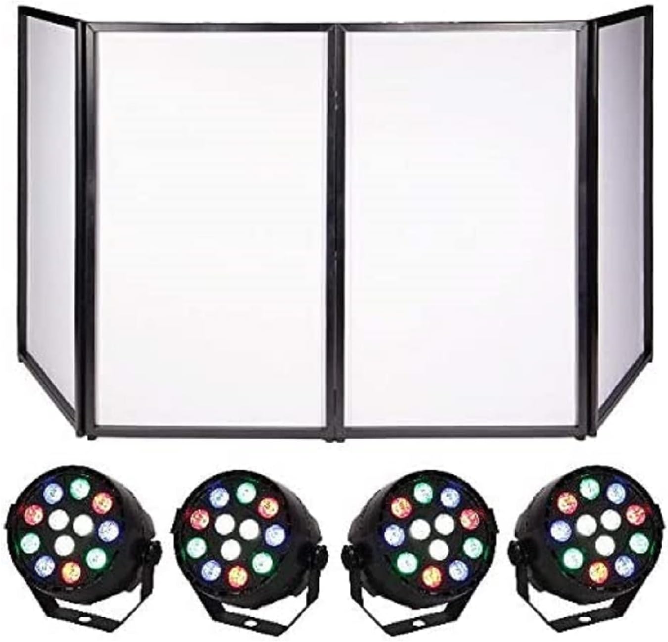 BOO - façade DJ 280 cm avec 4 projecteurs DMX RGB - éclairage scène mobile pour sono club disco-Lamiahaven