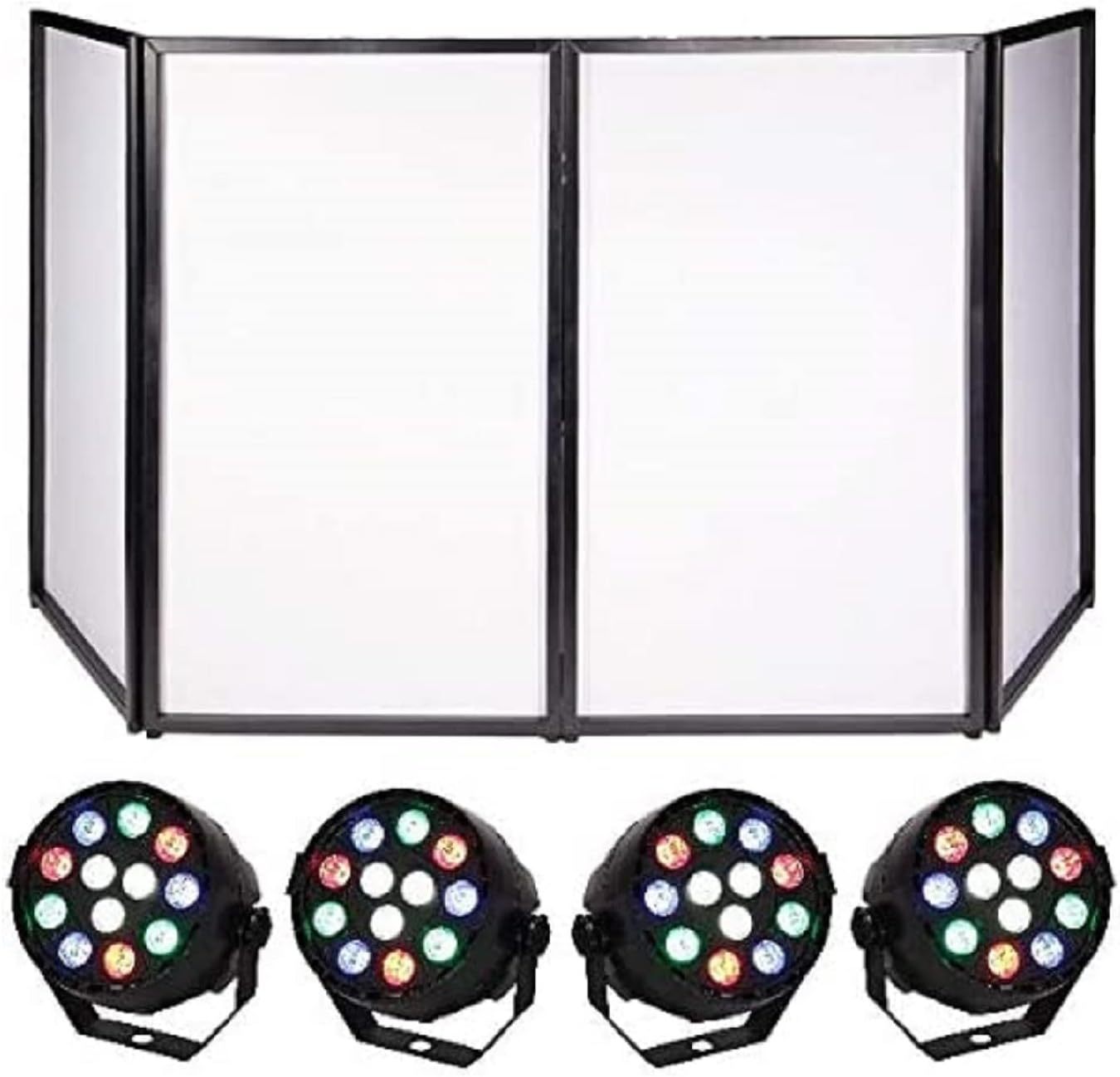BOO - façade DJ 280 cm avec 4 projecteurs DMX RGB - éclairage scène mobile pour sono club disco-Lamiahaven