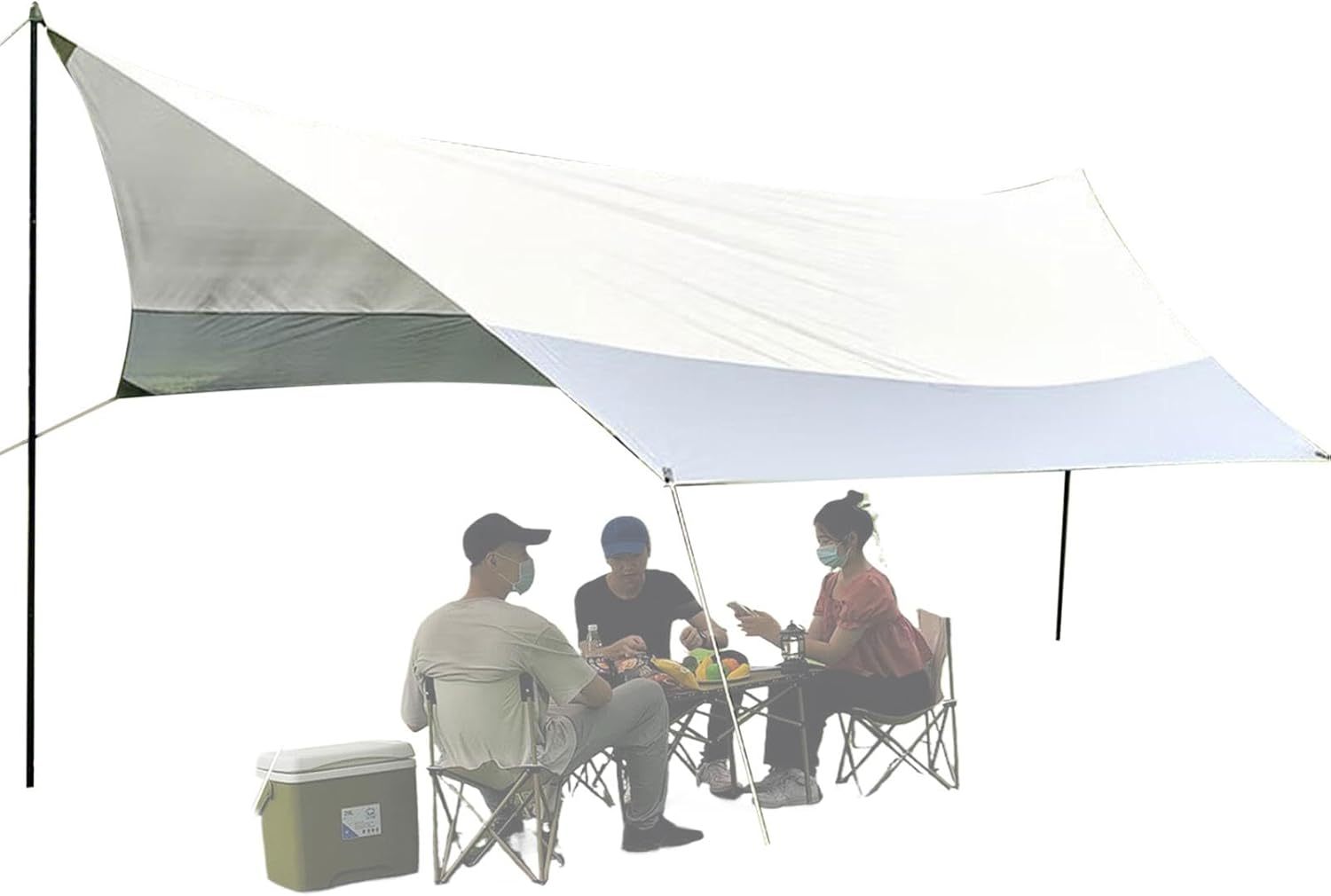Abri solaire Hogvinnatil - grande canopée camping 17,06 pieds par 14,76 pieds - protection UV - toile-Lamiahaven
