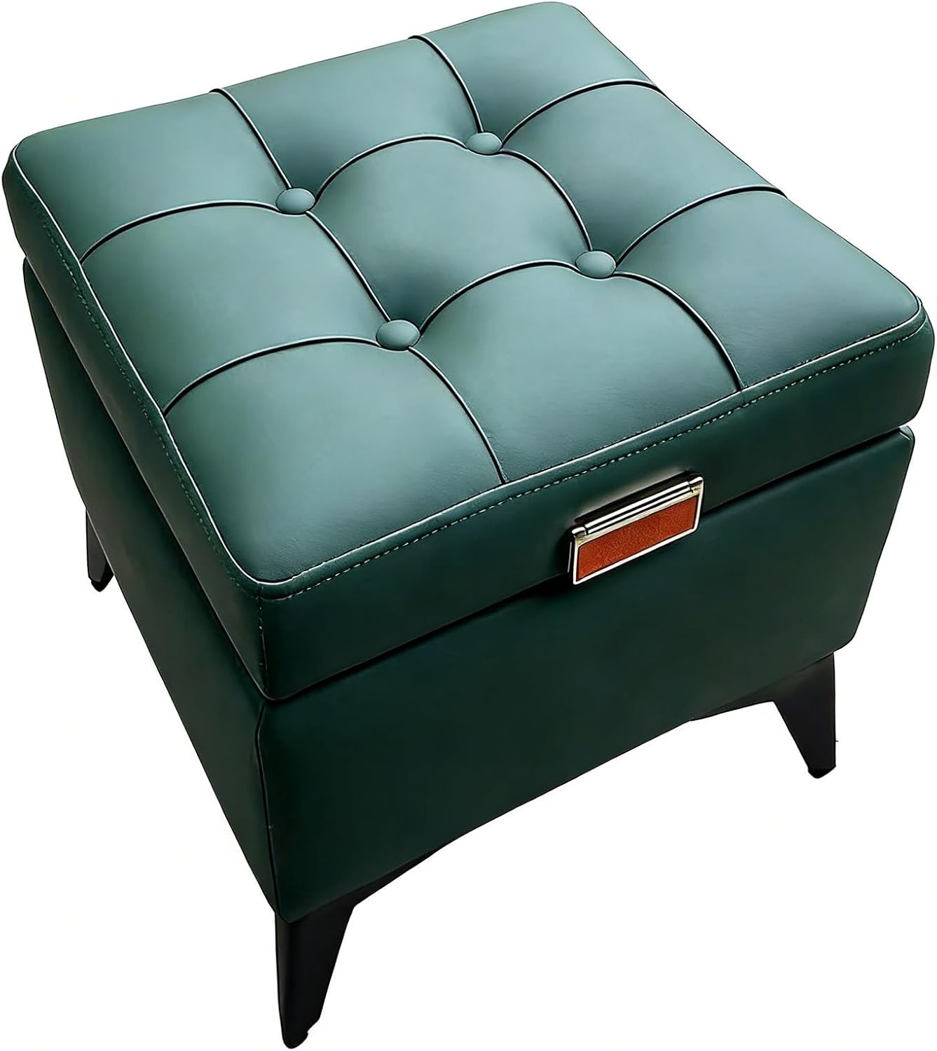 ZLLPIGLS - coffre de rangement avec assise coussinée vert - banc coffre compact pour entrée chambre et salon - format 60 cm-Lamiahaven