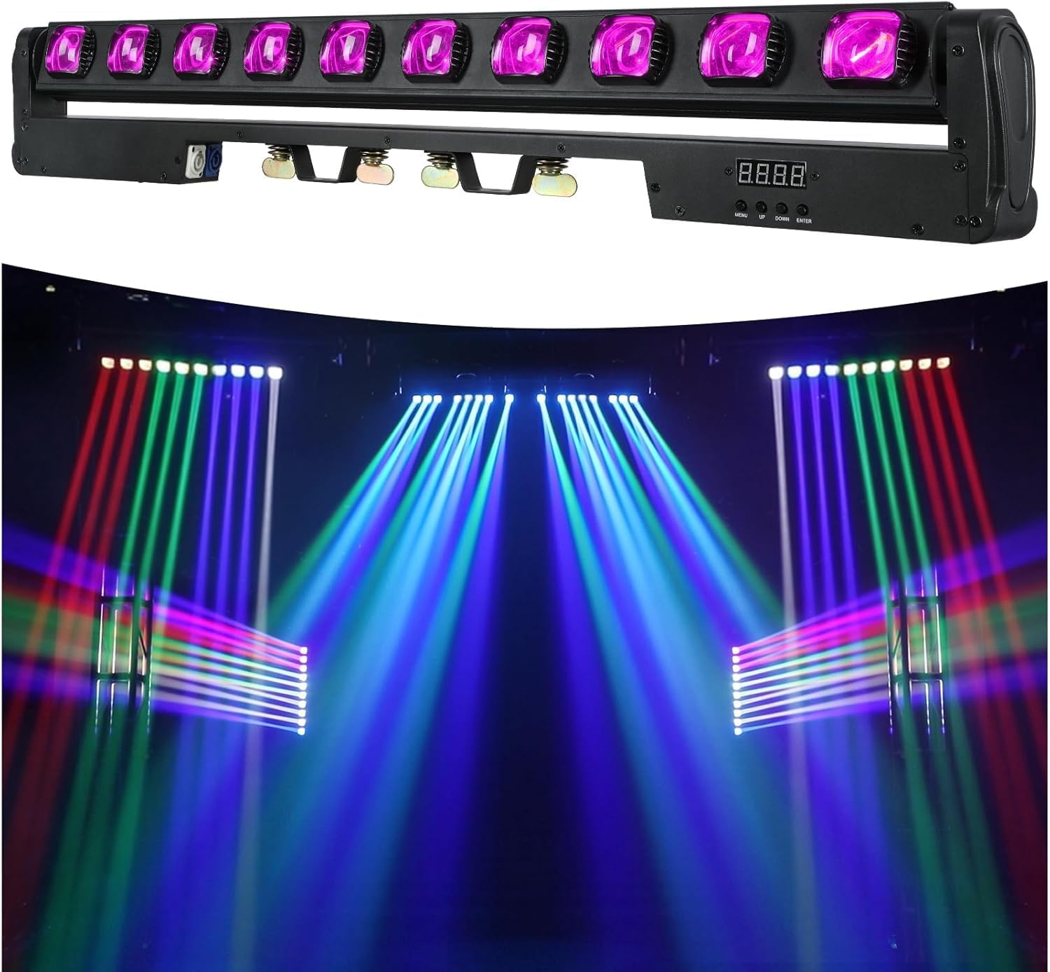 Betopper - lyre beam barre LED RGBW 150 W - wallwasher stroboscope DMX512 son activé pour DJ disco théâtre-Lamiahaven