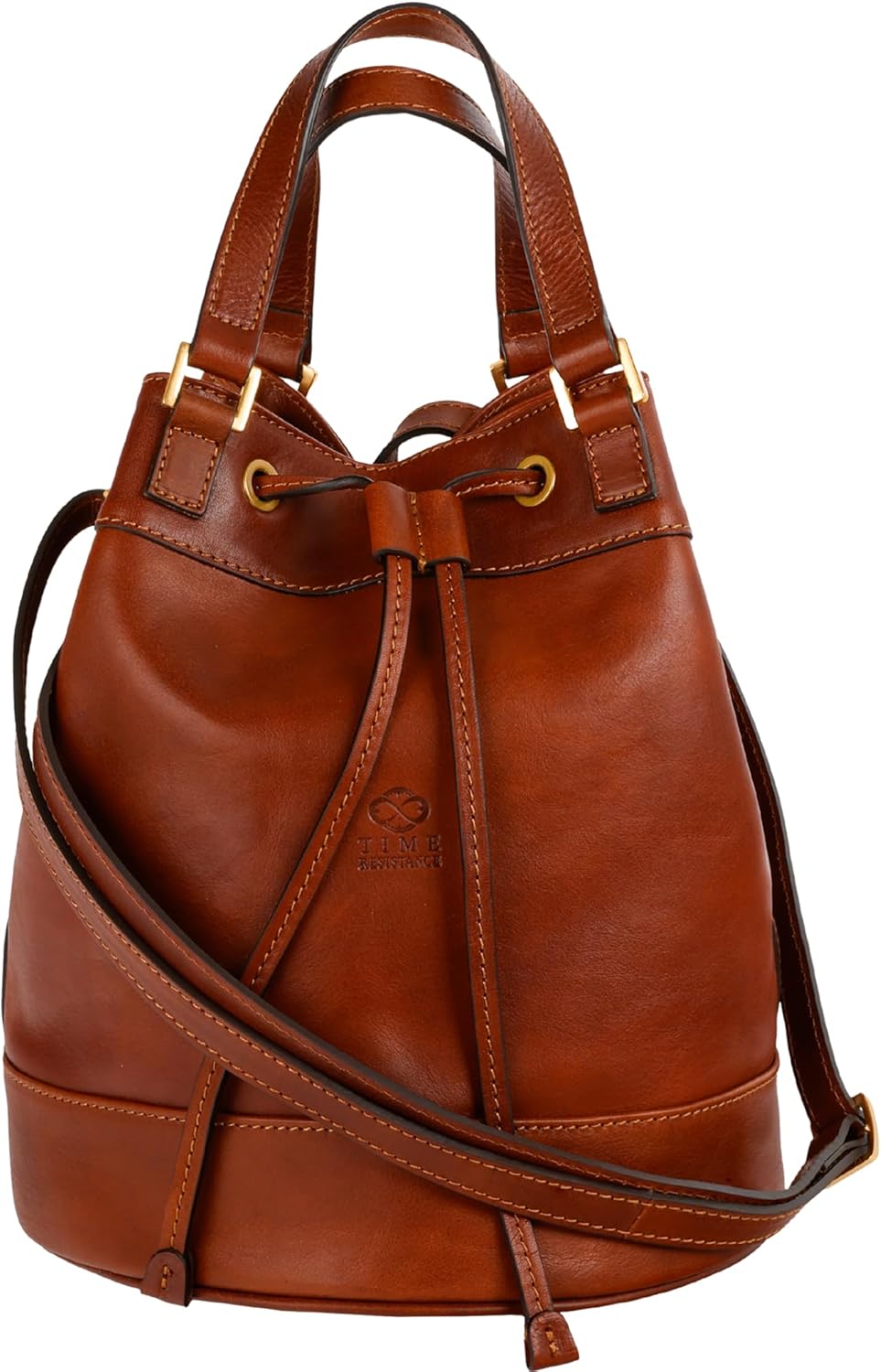 Sac seau femme Time Resistance - cuir pleine fleur italien - fait main - sac cabas épaule quotidien-Lamiahaven