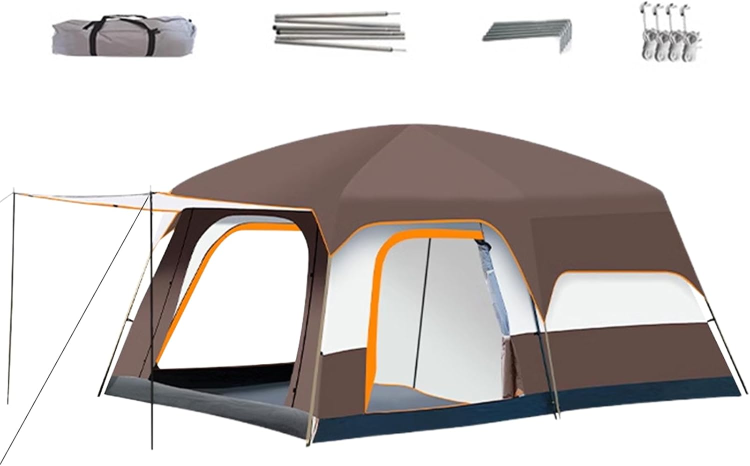 Tente de camping extérieur - Abri en tissu Oxford résistant aux intempéries pour randonnée festival plage et nuit en plein air-Lamiahaven