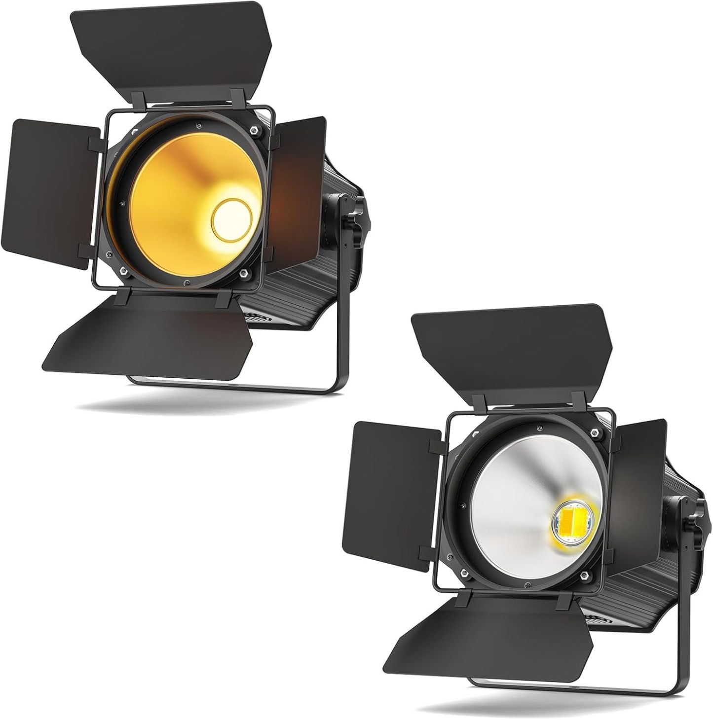 Erreyht projecteur LED COB 200W blanc chaud froid - volets coupe flux - DMX maître esclave scène DJ lot de 2-Lamiahaven