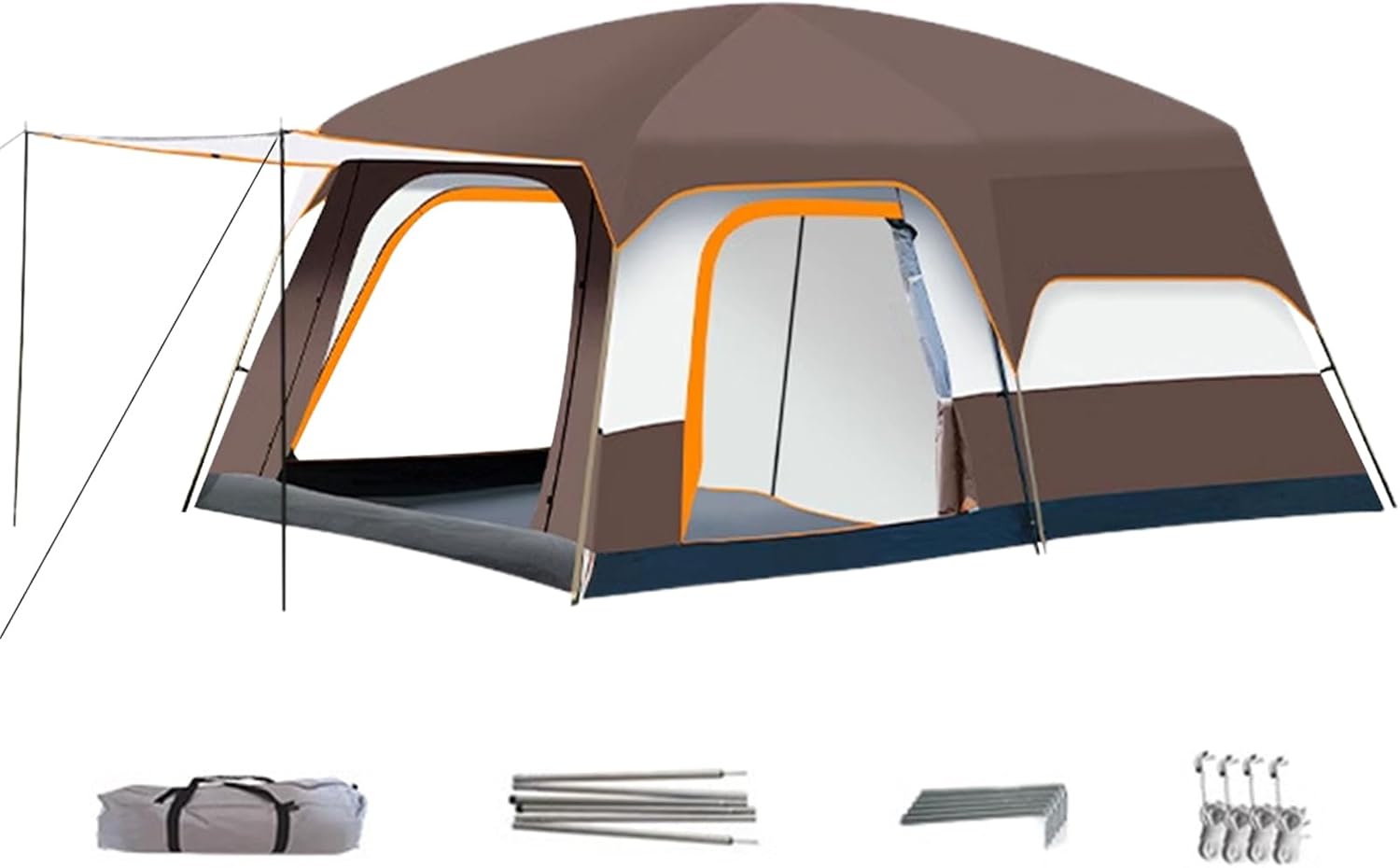 Tente de camping familiale - Grande tente cabine en tissu Oxford résistante au vent pour randonnée pique nique jardin plage voyage et trek-Lamiahaven