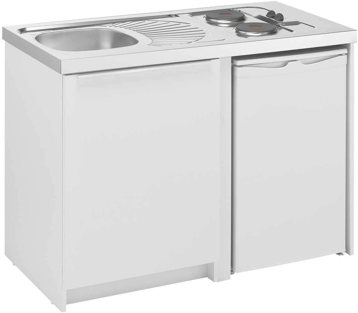 MODERNA - Kitchenette Cadette éléments bas blanc mélaminé - meuble bas de cuisine 120 par 60 cm style moderne-Lamiahaven