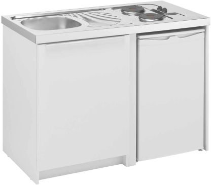 MODERNA - Kitchenette Cadette éléments bas blanc mélaminé - meuble bas de cuisine 120 par 60 cm style moderne-Lamiahaven
