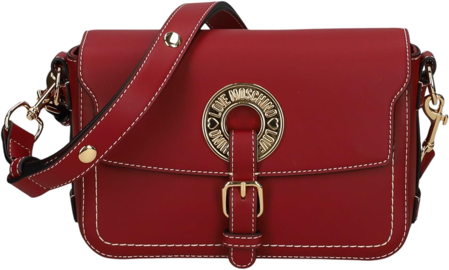 Sac à épaule Love Moschino femme - bordeaux - taille unique - doublure polyester-Lamiahaven