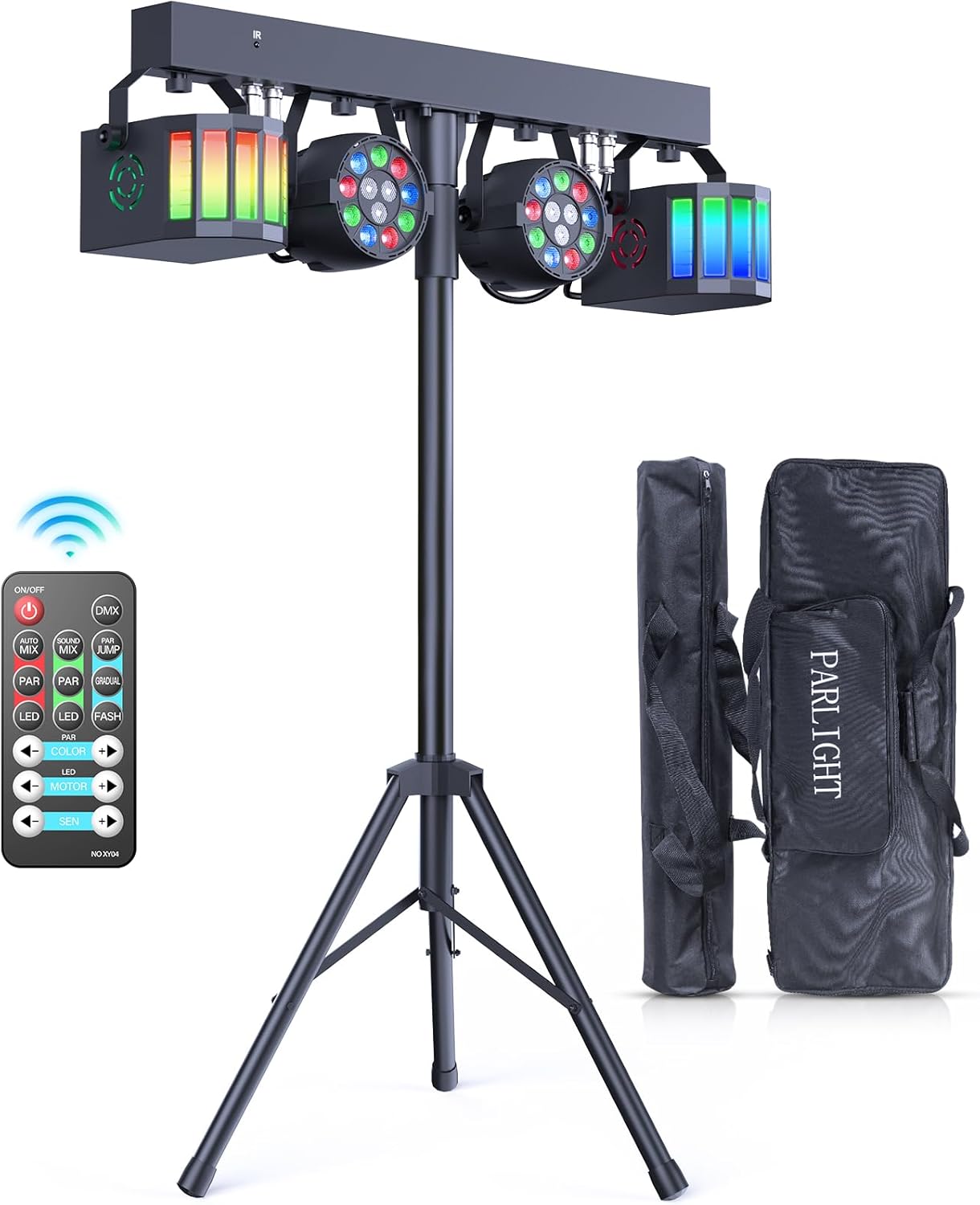 GdjRttk - ensemble lumière DJ 60 W avec support et télécommande - projecteur LED Derby RGBW pour fête concert et mariage-Lamiahaven