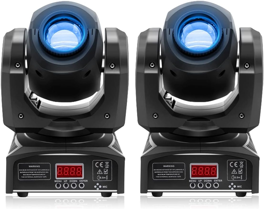 HOLDLAMP - éclairage de scène LED Moving Head lot de 2 - lampe RGBW DMX pour fête bar mariage et DJ-Lamiahaven