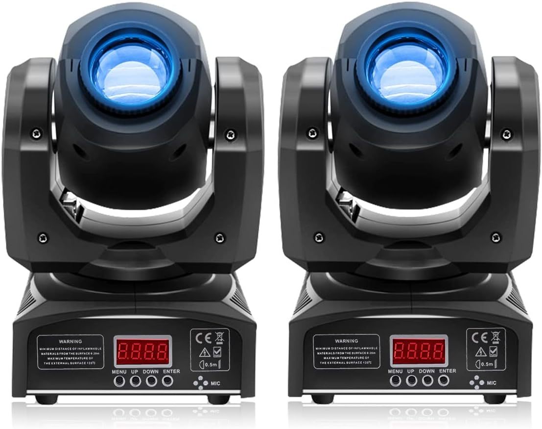 HOLDLAMP - éclairage de scène LED Moving Head lot de 2 - lampe RGBW DMX pour fête bar mariage et DJ-Lamiahaven