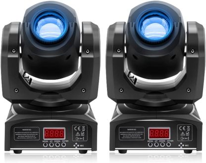 HOLDLAMP - éclairage de scène LED Moving Head lot de 2 - lampe RGBW DMX pour fête bar mariage et DJ-Lamiahaven