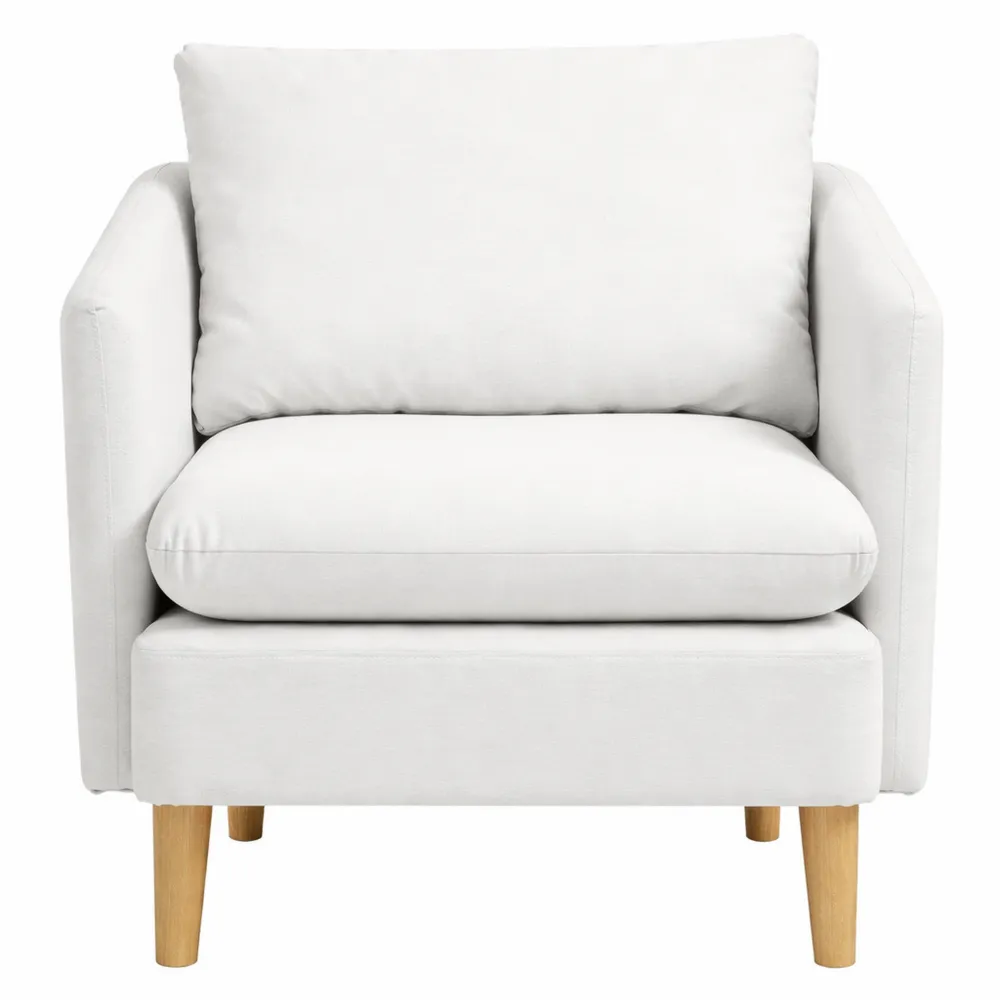 Poltrona Moderna per Soggiorno in Tessuto con Seduta Comoda