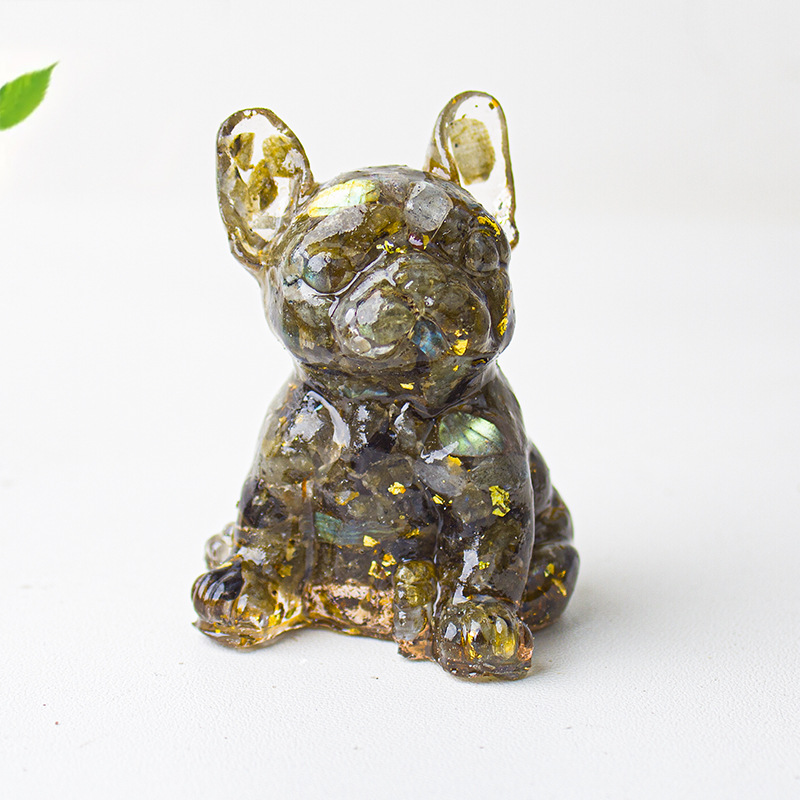 🐕Crystal Gravel Epoxy French Bulldog Ornament
