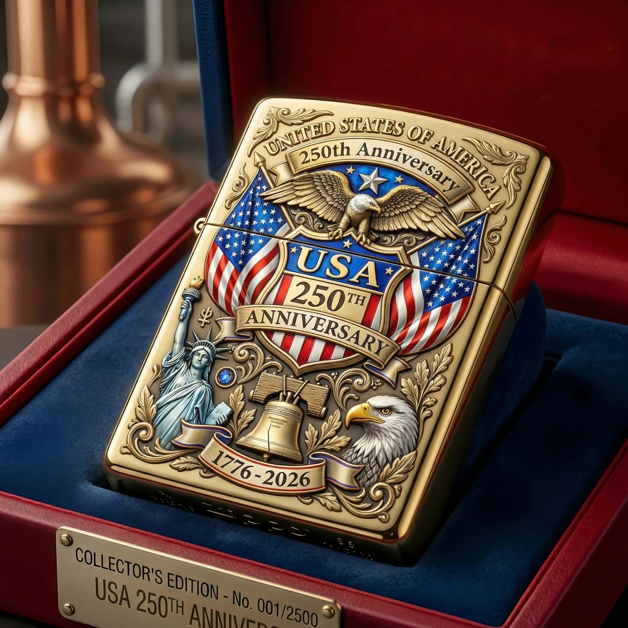 🎁USA 250th Anniversary Commemorative Lighter – Limited Collector’s Edition (1776–2026)