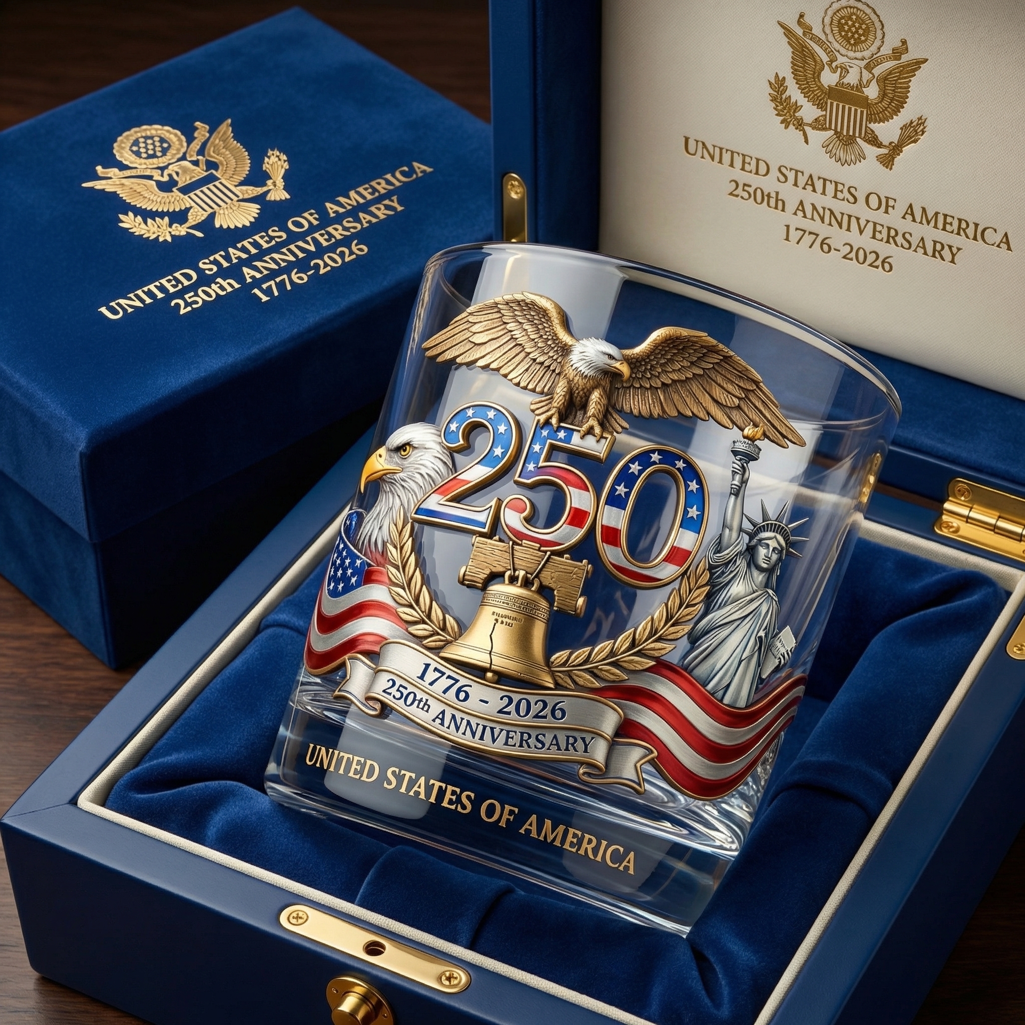250th Anniversary American Heritage Whiskey Glass (1776–2026)