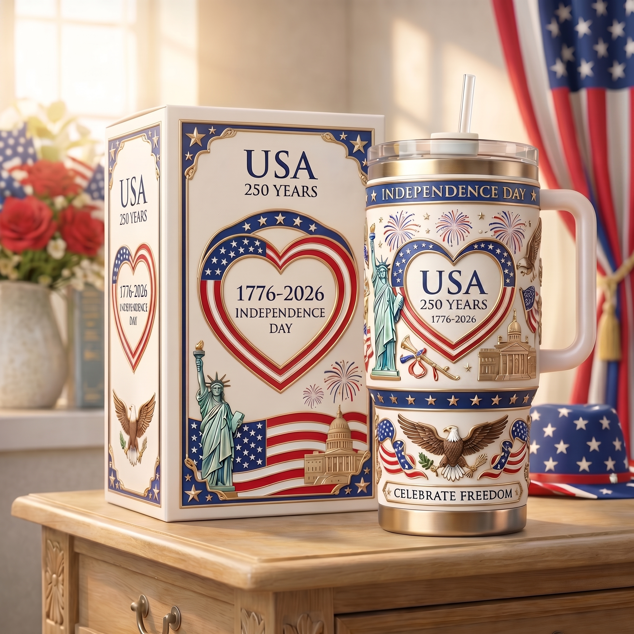 🎁 250th Anniversary Independence Day Commemorative Tumbler 🦅